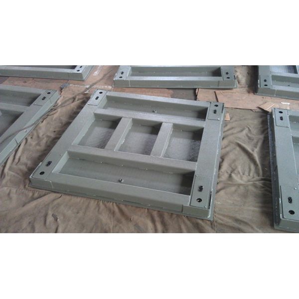 Wireless Floor Scale 3tons Gray carbon Steel IP65 1.2x1.2m RS232 With Weight Indicator 220v/50HZ