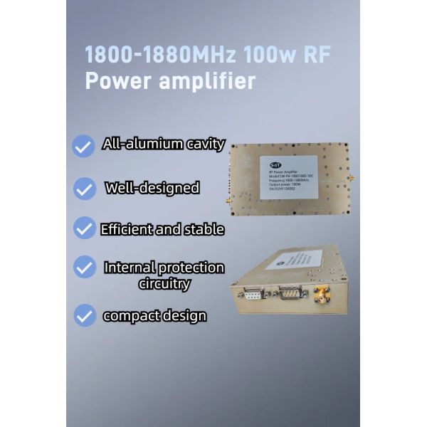 High Power Output 1800-1880MHz 100W Solid State RF Amplifier Module for Wireless Communication Base Stations
