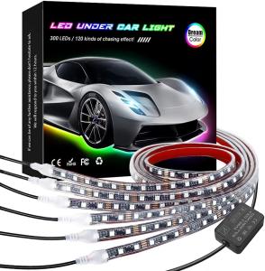 RGBIC Car Underglow digital strip light Multi Color DIY Sound Active Function Music Mode with APP Control Remote Control