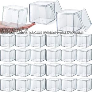 Quality Acrylic Box With Lid Clear Small Acrylic Box Plastic Square Cube With Lid Mini Acrylic Containers Display Box for sale