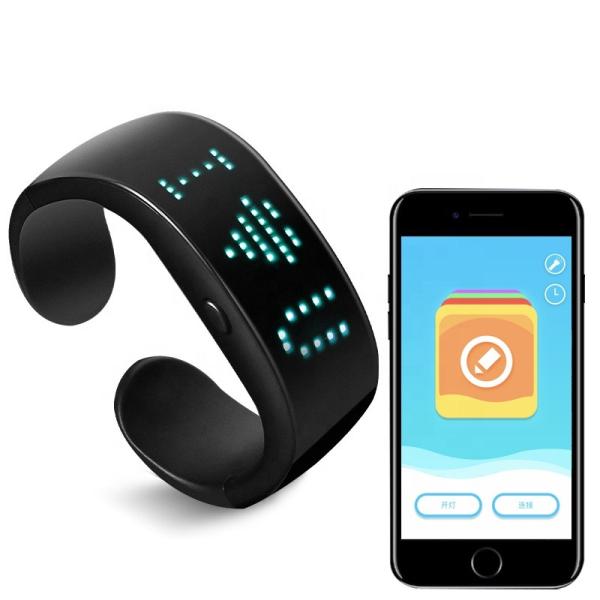 Buy Display Message Remote Control LED Bracelet Bluetooth Editable at wholesale prices