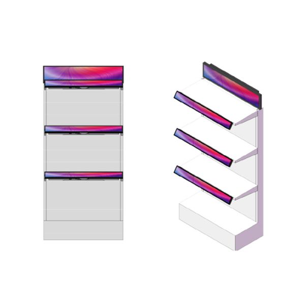 LCD Shelf Edge Digital Signage LG Customized Size With Auto Loop Playing Function