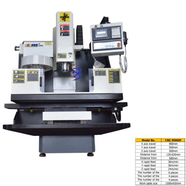 Buy BT40 Spindle 3 Axis CNC Milling Machine 500mm Z Axis Travel CNC And VMC Machine at wholesale prices