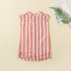China Kids Blouses And Shirts Children's Stripe Top 2023 Summer Casual White Shirts Teenager School Brand Outerwear Cotton on sale