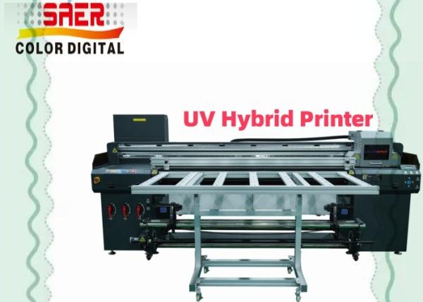 Buy 1.8m UV Hybrid Printer Wide Format Flatbed and Roll to Roll  UV Printer Shanghai Fabctory at wholesale prices