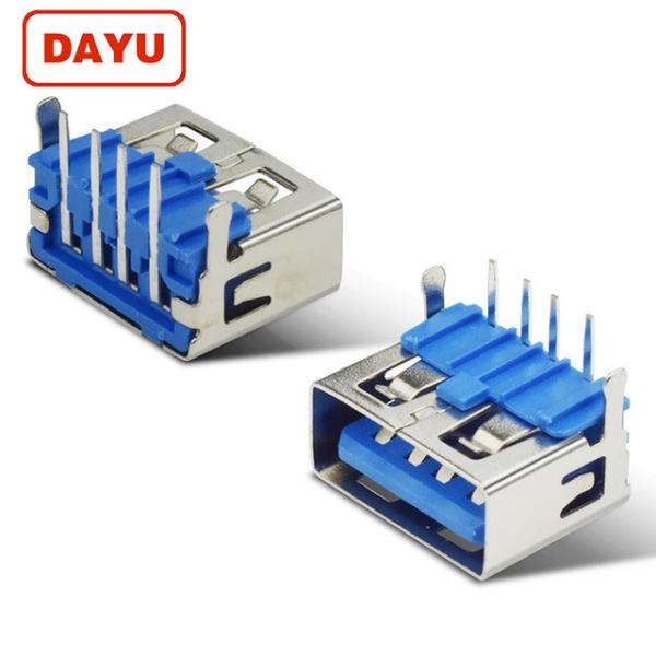 Buy 4P Dip Type Connector Right Angle Type Blue Color For PCB Mounted at wholesale prices