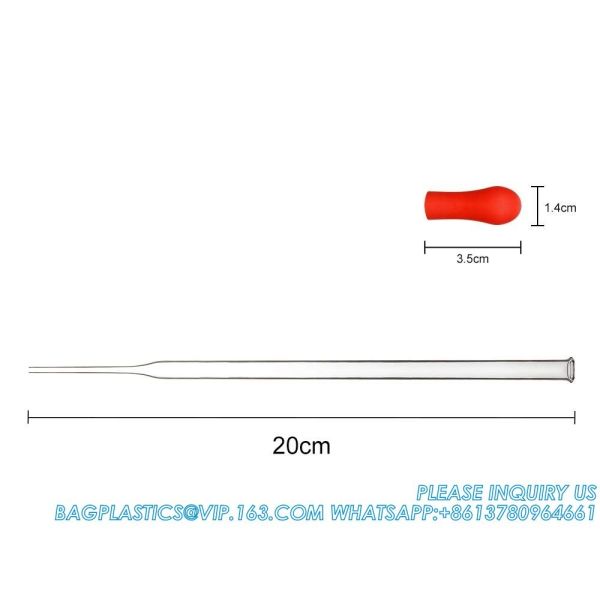 Glass Dropper Pipettes, Thick Borosilicate Glass Dropping Pipettes 3ml Non-Graduated Liquid Transfer Pipettes