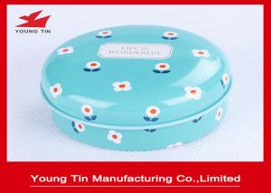 Quality Round Printed Tin Boxes , Metal Tinplate Oil Paint Packaging Containers With Lid for sale