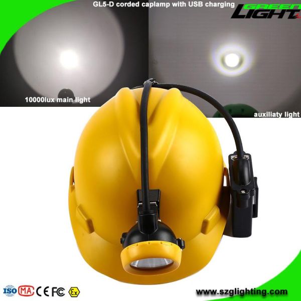 Low Power Warning Mining Cap Lights 7.8Ah Li - Ion Battery With 18hrs Working Time
