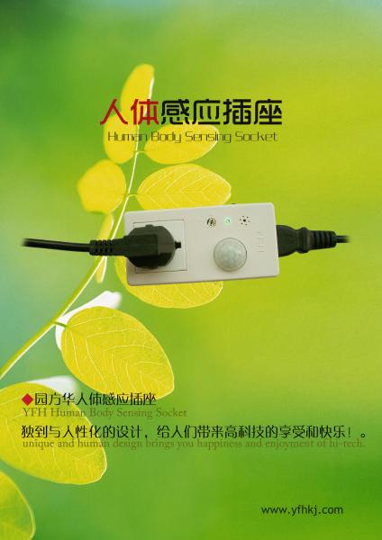 Smart Motion Sensor Power Outlet / Motion Sensor Light With Outlet Voice Control