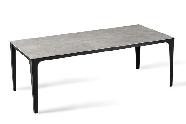 Buy Rectangular Glass Dining Table With Chinese Ceramic Triangular Legs at wholesale prices