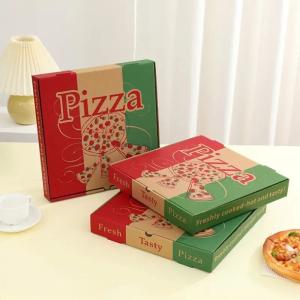 China Custom Printed Pizza Boxes Paperboard Rectangular Pizza Shipping Boxes Custom Size on sale