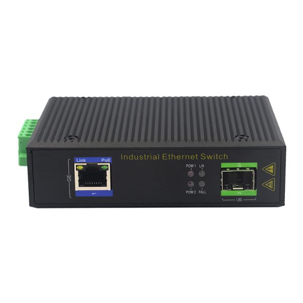 UT11F-SFP unmanaged industrial 1x10/100Base-Tx + 1x100M-Fx SFP ethernet switch DIN Rail