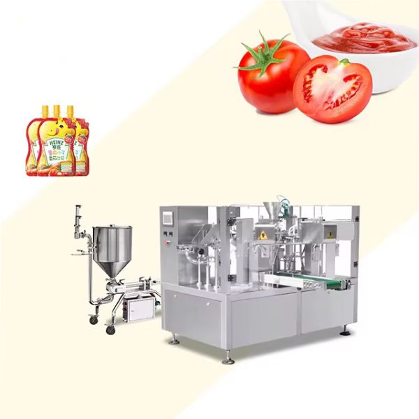 CE Certified Automatic Ketchup Packing Machine Sauce Liquid Honey Chili Ketchup