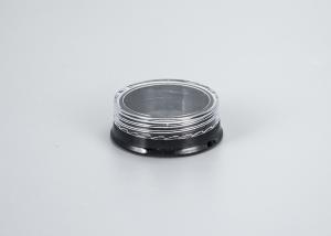 China 3g Empty Plastic Cosmetic Jar With Black Lids Tiny Makeup on sale