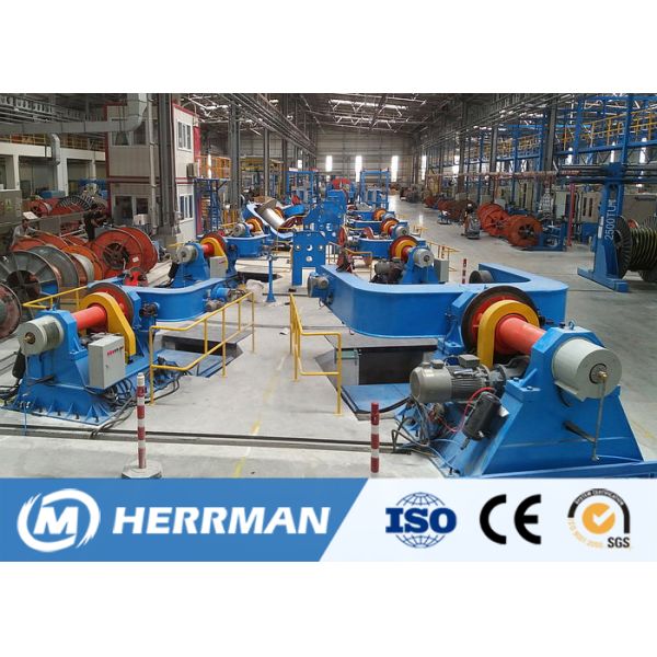 30~50r/Min Rotating Speed Wire Cable Making Machine , Drum Twister Machine