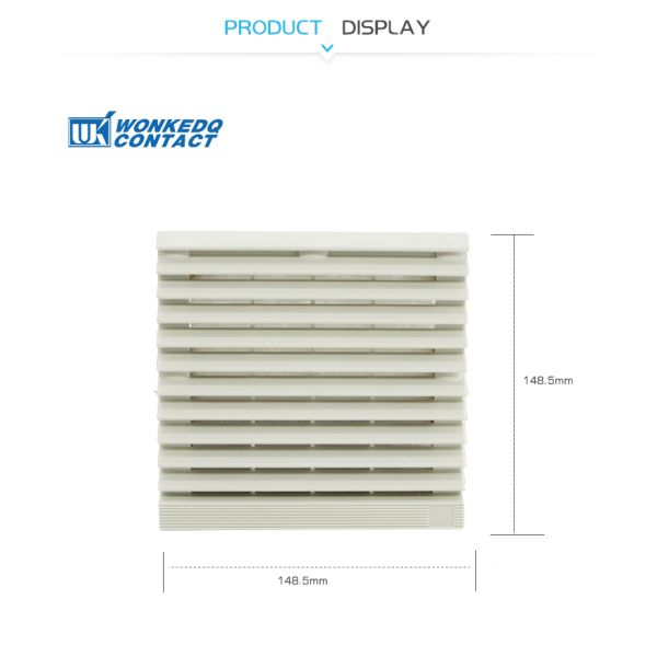 9803-300 Durable Control Electrical Cabinet Air Filter Cooling Fans Easy To Operate Customized Design Waterproof Hood