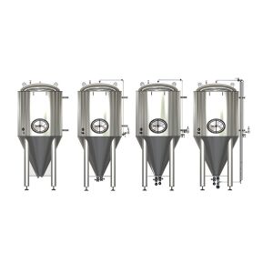 1000L 2000L cone fermenter with cooling jacket FVs, BBT