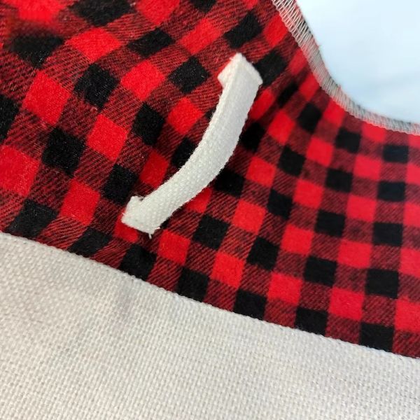 Linen Sublimation Placemat Blanks Custom Printed Christmas Red Plaid Table Mats Sublimation Dish Mat