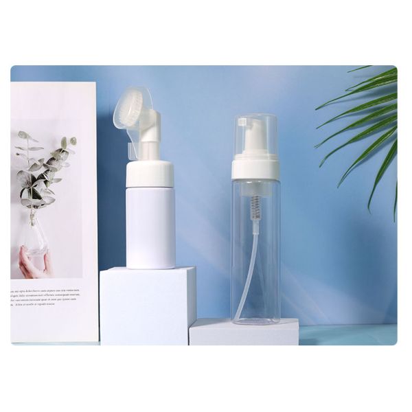Sealing Type White Plastic Shampoo Bottles 100ml - 200ml Foam Pump Bottle With Foam Pump Head