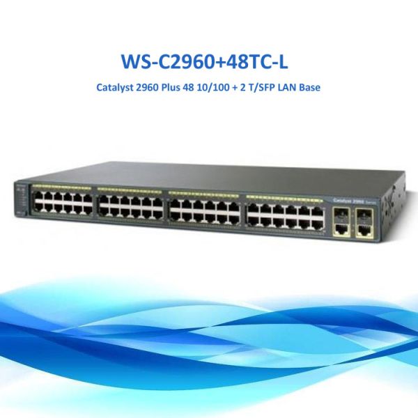 Managed Network Switch Cisco Catalyst 2960 48 Ports 10/100M WS-C2960+48TC-L