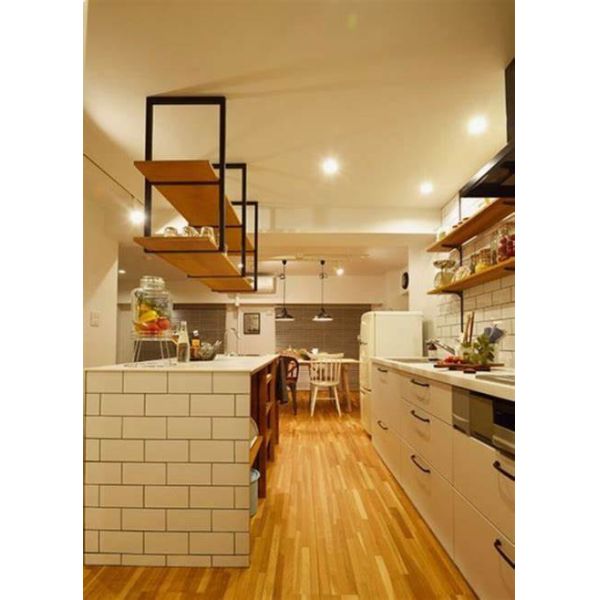 Solid Wood Ceiling Storage Rack for Contemporary Design Style Bars and Restaurants