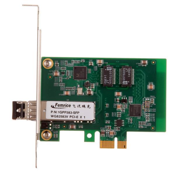 Buy 1000Mbps Gigabit Ethernet Desktop Computer Network Adapter 1G PCIex1 Fiber Optic Network Interface Cards at wholesale prices