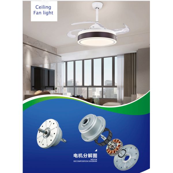 Noise-Free 24V Permanent Magnet DC Motor , 24 volt brushed dC motor For Ceiling Fan Light