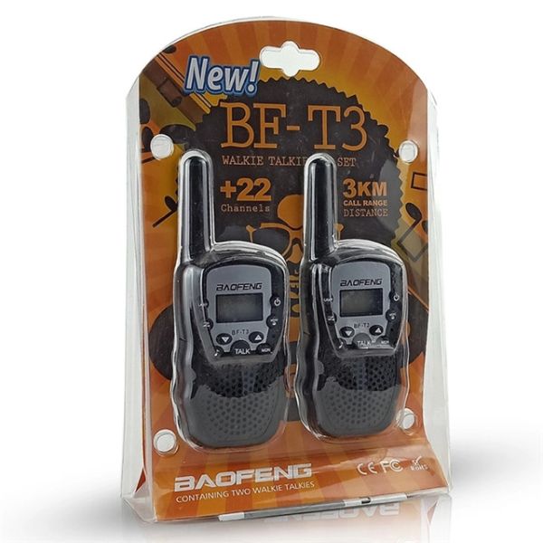 Kids BaoFeng T3 Walkie Talkie Two Way Radio License Free Mini UHF BF-T3