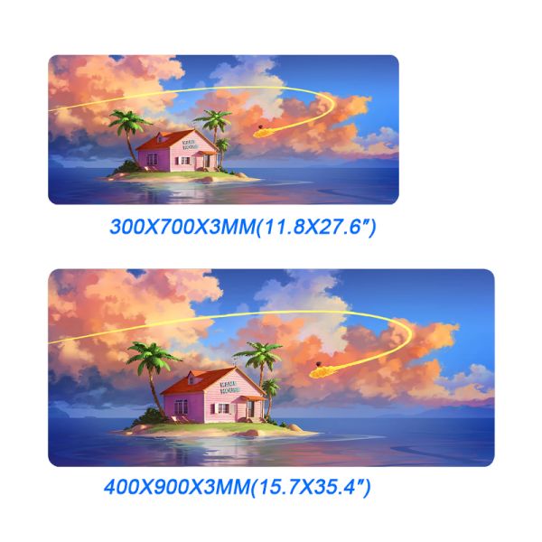 Stock Custom Dragon Ball Kami House Pattern Rubber 30x70 Gaming Mousepads For Computer Accessories