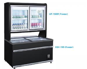 China 1200L R290 Commercial Refrigerator Freezer Combo Glass Door Supermarket on sale