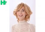 Loose Curly Wavy Short Synthetic Wig Natural Hairline , Non - Remy Hair Grade