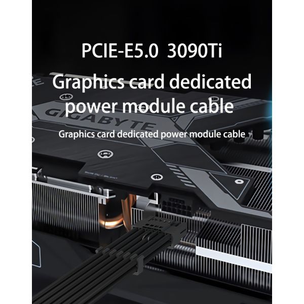 ATX 3.0 PCIE 5.0 GPU Sleeved PSU Extension Cable Kit FOR Rtx3090Ti Graphics Card