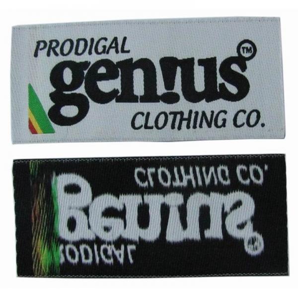 Buy Brand Logo Personalised Woven Labels Embroidered Clothing Labels Eco Friendly at wholesale prices