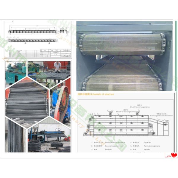 High Efficiency Charcoal Briquettes Belt Dryer Machine with Large Capacity