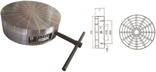 600mm Fine Pole Round Magnetic Chuck Radial Type