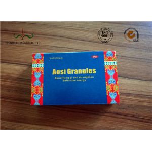 Classic Medicine Packaging Box CMYK Printing Embossing Vanishing On Top