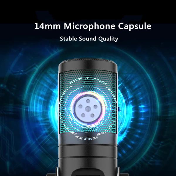Buy Stereo Computer Microphone With Mute Button Compatible MacOS Windows at wholesale prices
