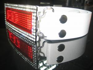 China 2015 digital programmable  Rhinestone Scrolling LED Belt Buckle for belt on sale