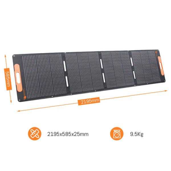 IP65 Waterproof 200W Portable Folding Solar Panel with ETFE Coating and 600D PVC for Efficient Camping Charging