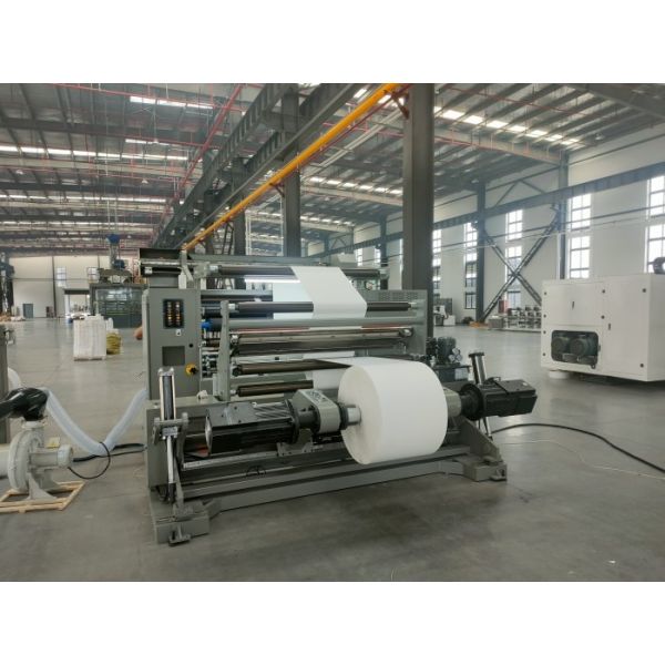 Full Automatic Slitting And Rewinding Machine For Paper Roll / Plastic Film