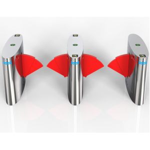 High Speed Flap Turnstile Gate Optical Barrier System Customizable