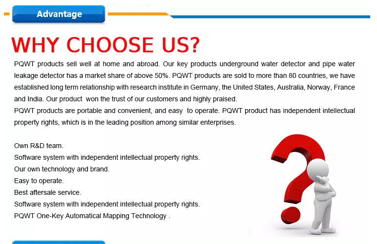 PVC Iron Pipe Blockage Detector Waterproof Underground Water Leak Detector Tool PQ-CD 20