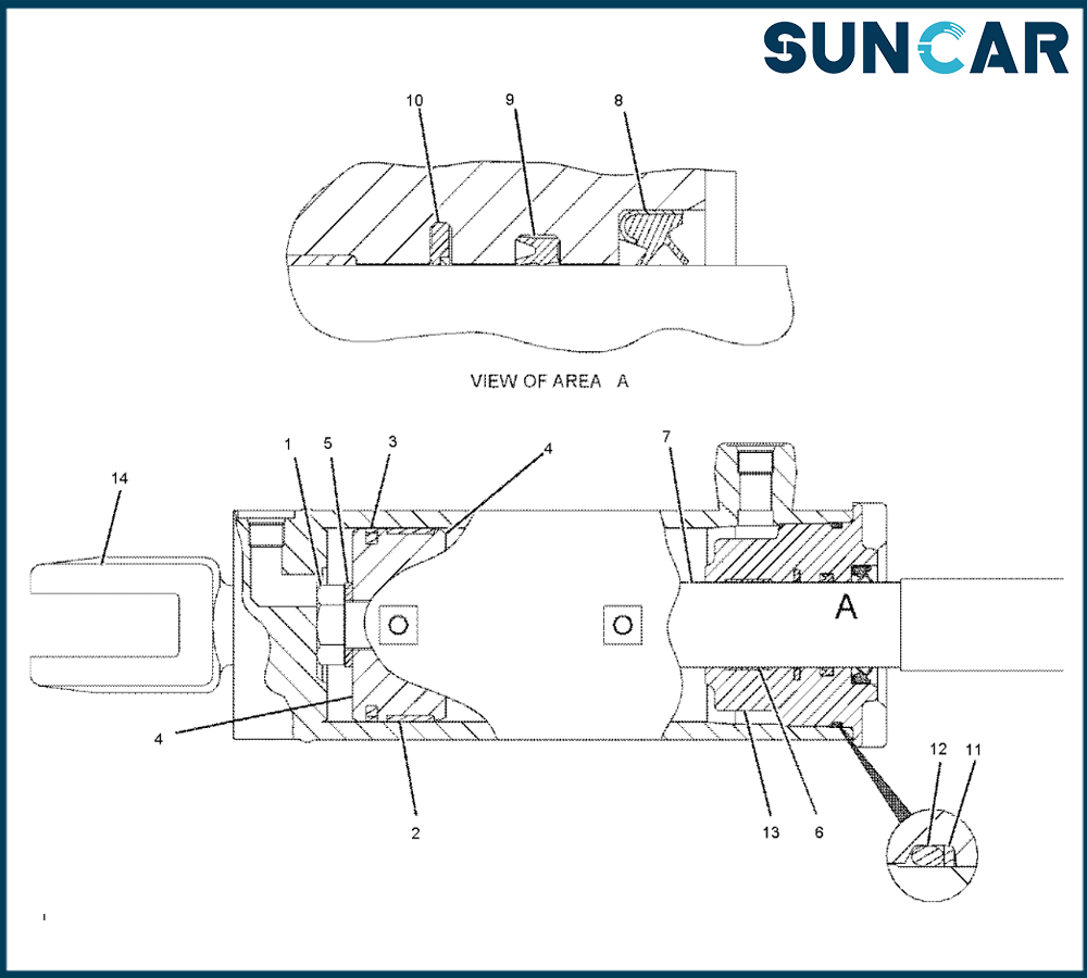 C.A.T CA2404819 240-4819 2404819 Cylinder Seal Kit For Tractor D10N, D10R, D10T, D10T2, D11N, D11R, D11T, D8N, and more...
