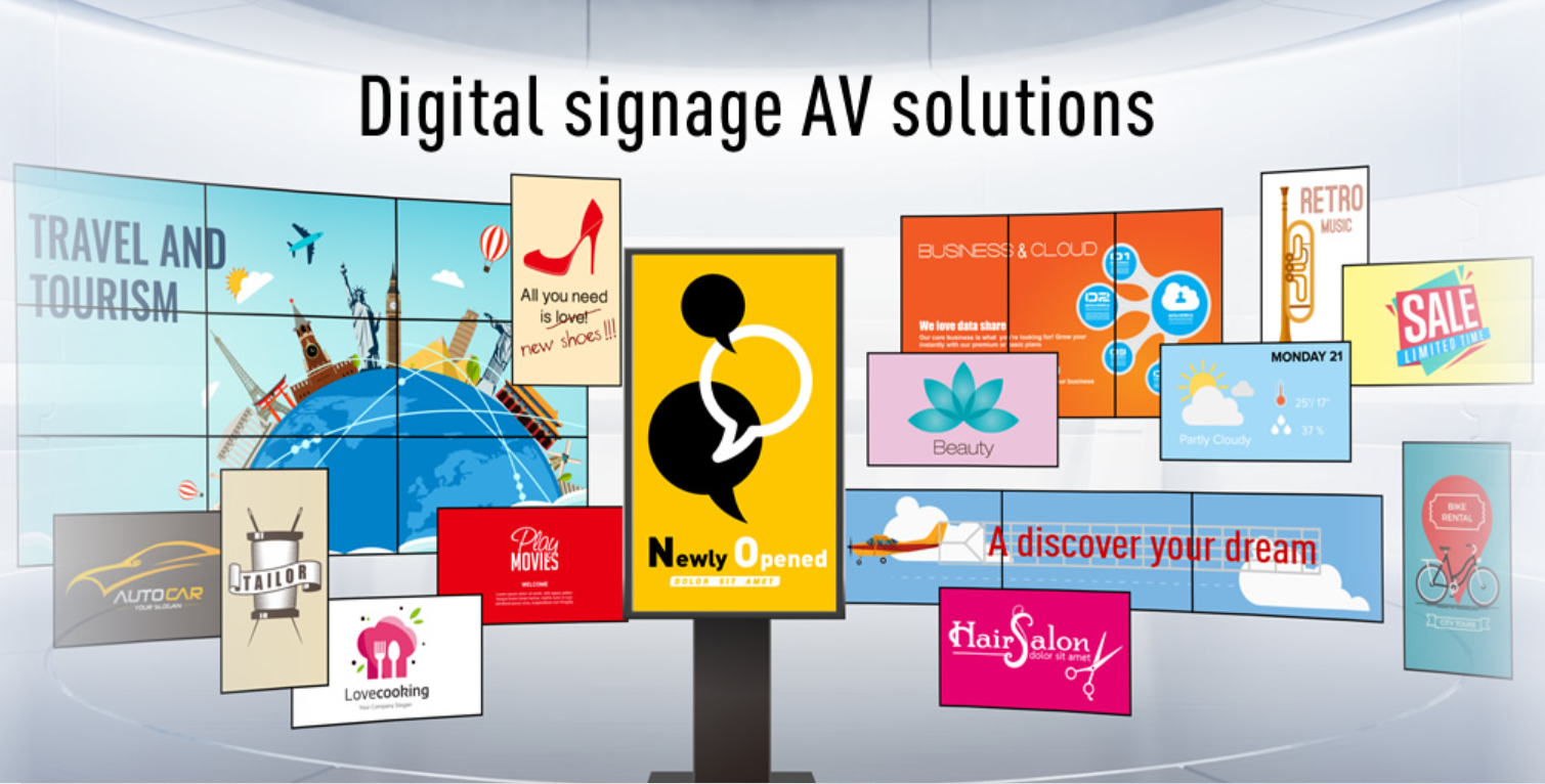 Cloud Base Wall Mounted lcd advertising display screen With WIFI 4G Optional CMS Software support different size 23.8 21