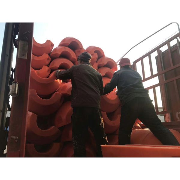 small diameter floating buoy with bolts and nuts