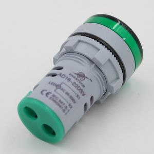 Signal Warning LED Indicator Lamp With Digital AC Voltmeter