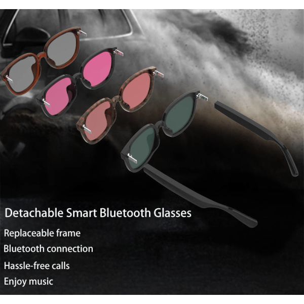 HFP Smart glasses Bluetooth 5.0 audio visual integration replaceable frame for men