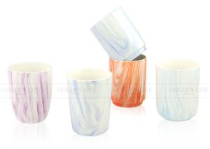 Glazed Custom Coffee Mugs Without Handle , Reusable Hot Cocoa Tea Cup