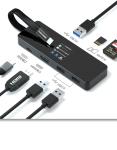 Digital display 7 in 1 TYPE C HUB, directly display the performance and